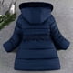 thumbnail image 4 of Posijego Abrigo con Forro Polar para Niñas Chaqueta Acolchada Cálida de Invierno para Niñas con Capucha Ropa de Abrigo a Prueba de Viento de Longitud Media,Marina4,5-6 Years, 4 of 4