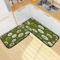 thumbnail image 7 of 2-Piece Kitchen Rugs Set Non-Slip Mats Carpet Floor for Kitchen, Bathroom (19.7"x27.6" & 19.7"x47.2") Green Dandelions Pattern, 7 of 7