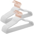 thumbnail image 1 of SONGMICS 30 perchas de terciopelo, 41.5 cm, gancho 360°, para camisas y abrigos, blanco, MCRF026W30., 1 of 9