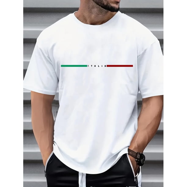 Camiseta informal con estampado "París" para hombre, manga corta, corte cómodo, cuello redondo, ideal para uso diario. Ideal para adultos, hombres, mujeres, adolescentes y jóvenes.