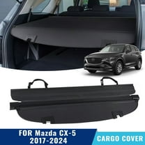 Retractable Cargo Cover Compatible with Mazda CX-5 CX5 2017 2018 2019 2020 2021 2022 2023 2024 - Trunk Shielding Security Shade and Privacy Screen, Canvas
