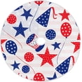 thumbnail image 1 of FMSHPON 4th of July Patriotic 4th of July American Independence Day Xmas Christmas Tree Skirt Stand Mat for Holiday Party Decoration Indoor Outdoor 36 inches, 1 of 6