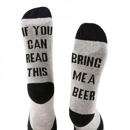 

Clearance If You Can Read This Bring Me Beer/Wine/Coffee Novelty Socks Gifts For Men and Women Birthday Fathers Mothers Day Funny Saying Socks