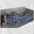 thumbnail image 6 of Modern Soft Flannel Fleece Blanket, Vivid Rainbow Colored Mosaic Design Shapes in Blue Yellow Green Orange Red Artwork, Cozy Plush for Indoor and Outdoor Use, 70" x 90", Multicolor, by Ambesonne, 6 of 6