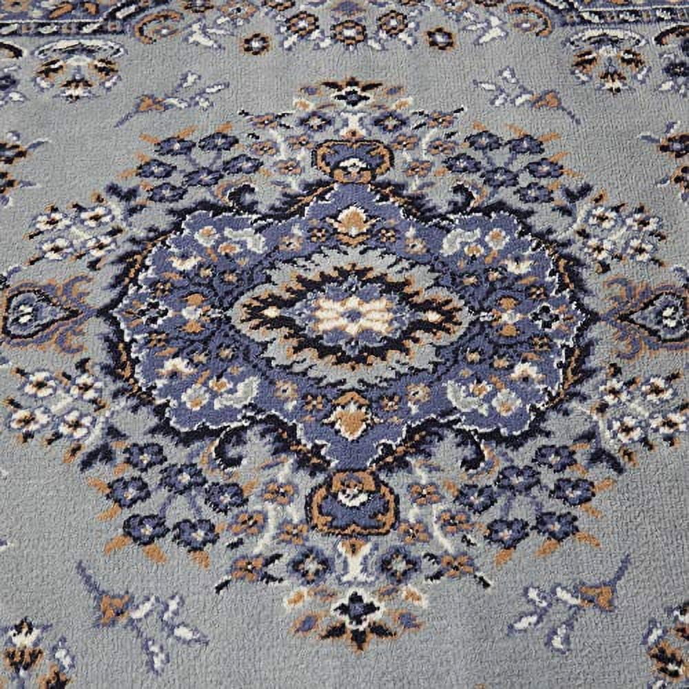 Home Dynamix Premium Sakarya Traditional Medallion Area Rug, Grey/Blue, 3'7"x5'2"