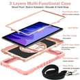 thumbnail image 5 of Case for Samsung Galaxy Tab A7 10.4 2020 Model SM-T500/T505, Kids Friendly Heavy Duty Rugged Shockproof Adjustable Kickstand Full Protective Tablet Cover with Hand/Shoulder Strap, Rose Gold, 5 of 8