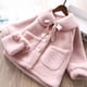 thumbnail image 2 of Chaqueta de otoño-invierno para niñas de 3, 4, 6, 8 y 10 años, abrigo cálido de piel sintética para niñas, prendas de vestir de princesa navideñas, linda ropa de felpa para niños, 2 of 5