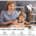 thumbnail image 5 of Small Desk Lamp, Rechargeable LED Cute Desk Lamp with USB Charging Port, Adjustable Gooseneck & Dimmable, Study Table Lamp for Home Office College Dorm Room, Kawaii Desk Accessories, Grey Bunny, 5 of 5