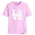 thumbnail image 1 of Pisexur T-Shirts de la Saint-Valentin pour Femmes Grande Taille T-Shirts Graphiques Imprimé Cœur Manches Courtes Col Rond T-Shirts Haut d'Été, 1 of 4