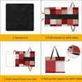 thumbnail image 3 of Colored Grid Geometry Picnic Blanket Waterproof Outdoor Beach Blanket Hand-held Pad Suitable for Travel, Camping, Beach, Family Gatherings, 3 of 7