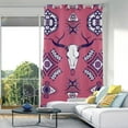thumbnail image 5 of Coolnut Blackout Curtain Long Curtains for Bedroom & Living Room 84 inches Wild Buffalo Skull in Henna Tattoo Art Style Bathroom Window Curtain Bay Window Curtains, 5 of 7