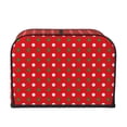 thumbnail image 2 of Haiem White and Green Polka Dot Print Toaster Covers 4 Slice Wide Slot,Bread Dust Cover & Fingerprint Protection,Bread Machine Cover,Appliance Covers, 2 of 7