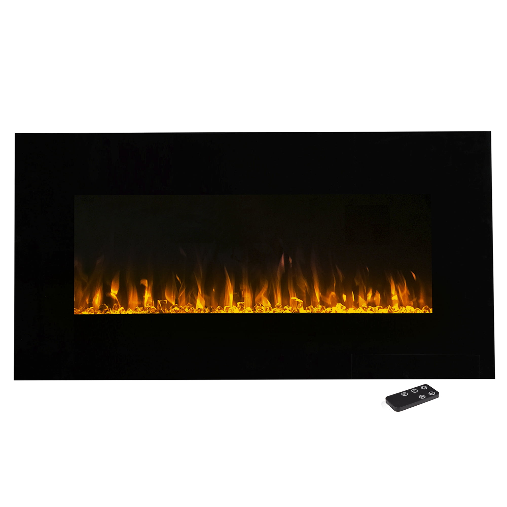 Northwest 36-inch Modern Wall-Mount Electric Fireplace with Remote (Black) Sansujyuku sansujyuku.com