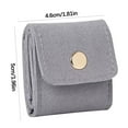 thumbnail image 6 of Mini Travel Jewelry Bag - Multi-Compartment Water-Resistant Soft Nylon Storage, Lightweight Portable Organizer with Zipper Pockets for Rings, Earrings & Small Accessories, 1.9x1.8in, Gray, 6 of 9
