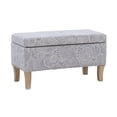 thumbnail image 1 of Linon Stone Upholstered Storage Stephanie Ottoman, 1 of 2