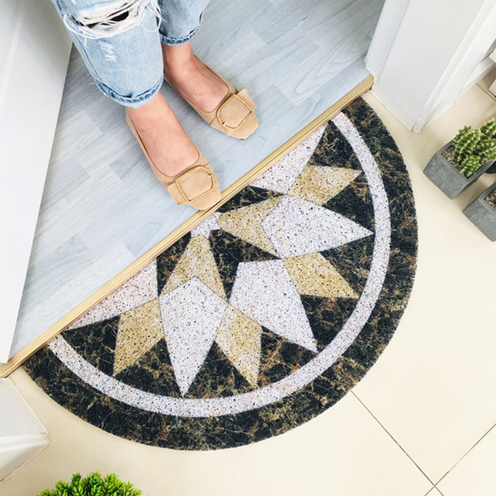 6 Styles PVC Geometric Anti-slip Floor Mat for Front Door,cuttable Non-slip  Welcome Home Carpet,pvc Kitchen Rug,entrance Mat,indoor Rug 