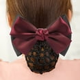 thumbnail image 1 of Barrette Pro Nœud pour Femmes Pince à Cheveux Nœud Papillon Filet Filet à Cheveux Dentelle Nœud Accessoires pour Cheveux Coiffures, Pince à Cheveux Polyester Rouge, 1 of 4