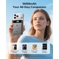 thumbnail image 3 of Power Bank Kuulaa Qi2 MagSafe 15W 10000mAh para iPhone Gris, 3 of 9