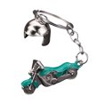 thumbnail image 1 of Keychain Pendant Motorcycle Shape Zinc Alloy Key Chain with Electroplated Double Helmet Design Cool Street Style Key Holder Backpack Car Accessory, 1 of 8