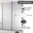 thumbnail image 6 of White Bathroom Medicine Cabinet, Cyprus 36 in., 3 Frameless Mirrored Doors, Wall Mount or Recessed, Pre-Assembled, 6 of 14