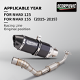 thumbnail image 2 of Sistema de escape de motocicleta para motocross Modificar para NMAX155 2015-2019 Tubo de enlace delantero de escape de 51 mm, 2 of 5