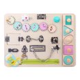 thumbnail image 1 of Muyoka Juguetes Montessori para entrenar la capacidad de cuidado personal, tablero ocupado para niños, tablero ocupado cúbico colorido de madera Muyoka Hogar, 1 of 7