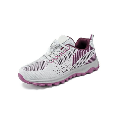 

Fangasis Ladies Sneakers Fitness Workout Trainers Sport Walking Shoes Womens Hiking Shoe Running Non-Slip Breathable Flats Light Gray 7