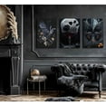 thumbnail image 3 of 3pcs Vintage Gothic Canvas Wall Art Dark Academia Posters Prints Paintings Spooky Dark Rose Crow and butterfly Pictures Wall Decor for Bedroom Living Room Artwork Home Decoration, 3 of 6