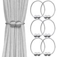 thumbnail image 1 of LAICAIW 6 Pack Attaches Magnétiques pour Rideaux, Attaches Décoratives pour Rideaux de Fenêtre (Gris), 1 of 7