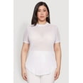 thumbnail image 2 of Womens Plus Size Mesh Crew Neck Tunic Top, 2 of 5