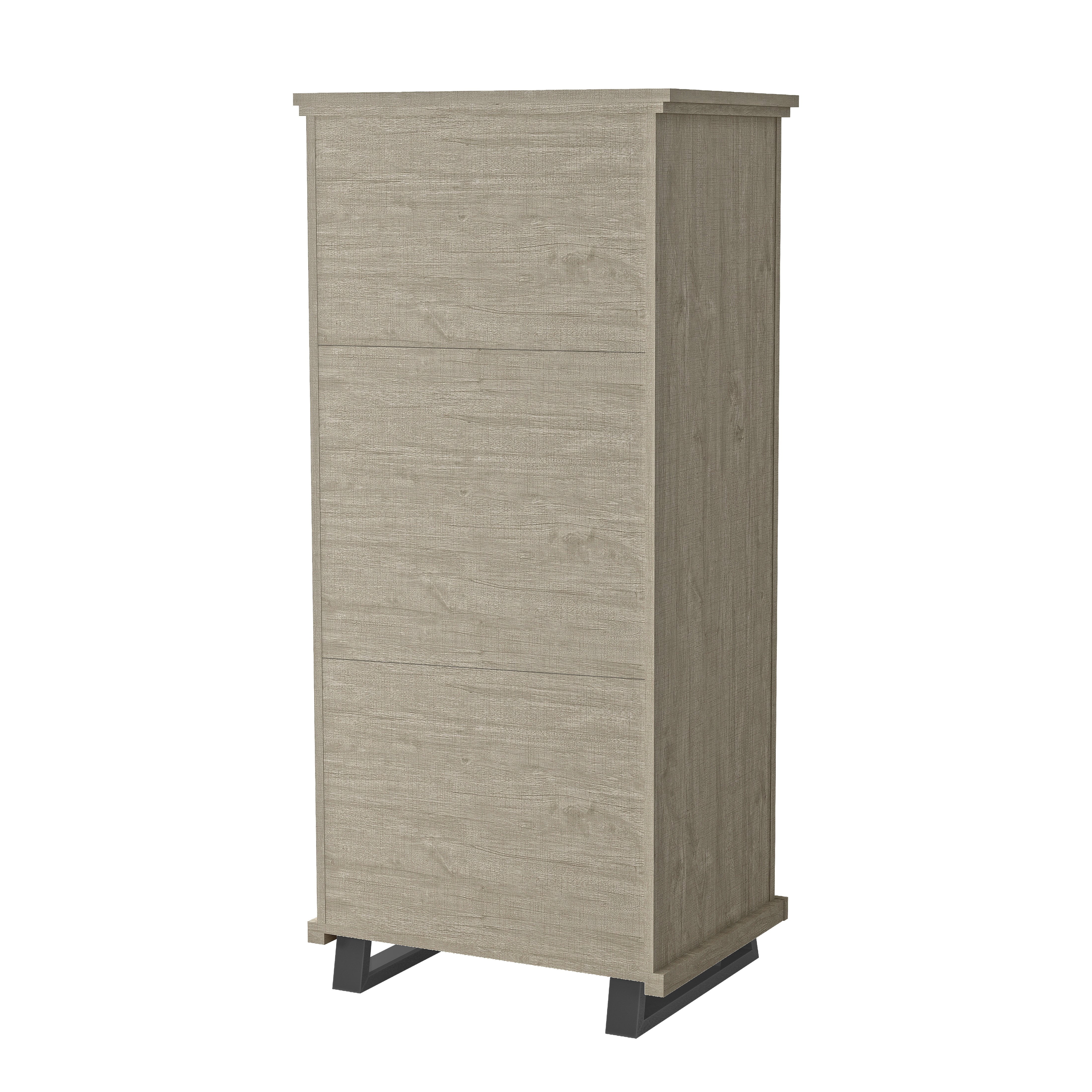 FESTIVO 24 inch Wide 5 Drawer Tall Dresser Beige Walmart