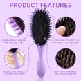 thumbnail image 6 of DUAIU Curly Hair Brush for Women Men - Detangling Brush for  Curls Nylon Pin Styling Brush Glides Through Tangles Professional Curl Defining Separating Brush (Purple), 6 of 8