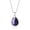 Charoite, variant on COAI 925 Sterling Silver Chain Semi Precious Gemstone Malachite Teardrop Pendant Necklace