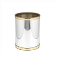 thumbnail image 1 of Kraftware Corp. 75948 Mylar Polished Chrome & Brass 10.75 Inches Rd. Waste Basket, 1 of 1