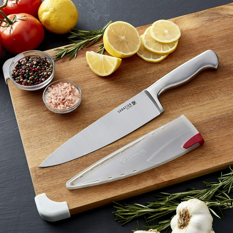Sabatier Forged Stainless Steel Slicing Knife with Edgekeeper  Self-Sharpening Blade Cover, High-Carbon Stainless Steel Kitchen Knife,  Razor-Sharp