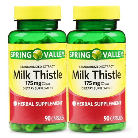 Spring Valley Milk Thistle Extract Capsules, 175 Mg, 180 (Best Liver Detox Supplement)