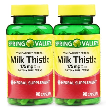 Spring Valley Milk Thistle Extract Capsules, 175 Mg, 180 (Best Liver Support Supplement)