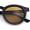 Black - Brown, variant on Hipster Keyhole Bridge Round Horn Rim Plastic Gentlemanly Sunglasses [All Black]