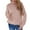 Pink, variant on IROINNID Womens Sweater Turtleneck Pullover Sweater Solid Color Leisure Mid-Length Long Sleeve Shirt Sweater Tops