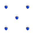 thumbnail image 3 of Collar de mujer Sonducket Colgante decorativo de diamantes de imitación Corazón Azul Rojo, 3 of 6