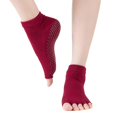 thumbnail image 2 of Women Non-slip Yoga Socks Toeless Half Toe Grip Socks For Ballet Dance Pilates, 2 of 2