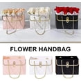 thumbnail image 4 of （9pcs）Cajas Para Arreglos Florales Flower Paper Gift Box, Bouquet Bags Flower Box with Handle Gift Case, Flower Boxes for Arrangements Wedding Valentine's Day Gift Wrap Bags (White Black Pink), 4 of 7