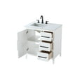 thumbnail image 6 of Elegant Kitchen and Bath 32 Inch Single Bathroom Vanity In White, 6 of 7