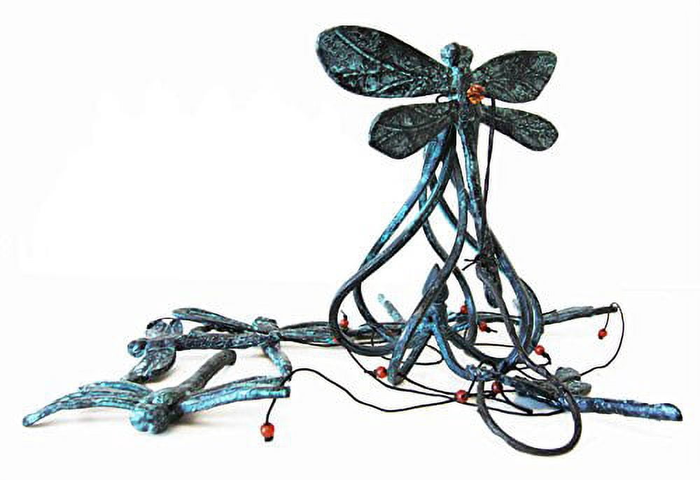 Ebros Gift 26.5 in Aluminum Metal Dragonfly Wind Chime, Polished