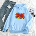thumbnail image 1 of Color art zayn Sweat à Capuche Imprimé Lettres pour Hommes et Femmes (Bleu Ciel, P), 1 of 10