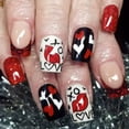 thumbnail image 7 of Square Press on Nail Valentine French Tip Fake Nail Glues on Nail Set Gifts, 7 of 7