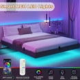 thumbnail image 3 of Kicode Full Size Metal Floating Platform Bed Frame with LED Lights Solid and stable Easy Assembly, 3 of 7