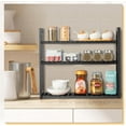 thumbnail image 2 of 3 Tier Wood Shelf, Adjustable Wall Mount Storage Rack for Kitchen Counter Top, Plant Flower Stand, Bathroom, Living Room (Black), 2 of 13