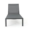 thumbnail image 5 of Outdoor Chaise Lounge Set of 2 with 5 Adjustable Position & Mesh Seat, Aluminum Patio Lounge Chair with Wheels for Outdoor Backyard Poolside, Gray, 5 of 9