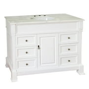 Bellaterra Home 50 in Single sink vanity-wood-white